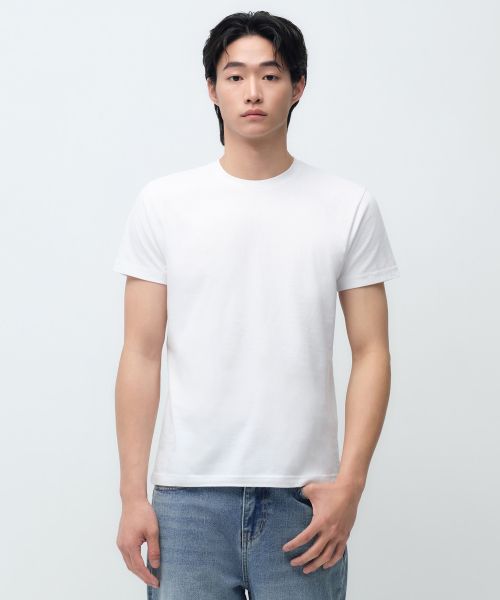 Musinsa Standard Slim Crew Neck T-Shirt [White] MMFTS4B20-WH