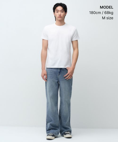 Order Musinsa Standard Slim Crew Neck T-Shirt [White] MMFTS4B20-WH