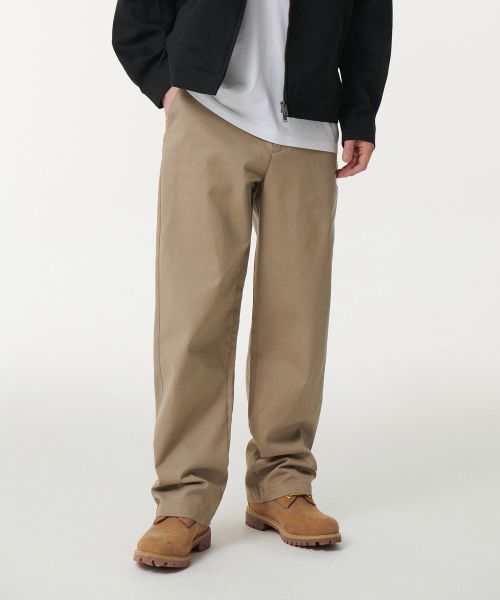 Musinsa Standard Solid CP Wide Chino Pants [Beige] MMDPC2Z09-BE