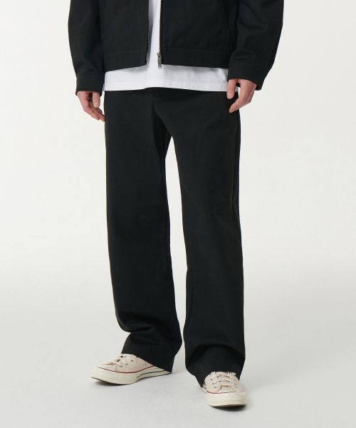 Musinsa Standard Solid CP Wide Chino Pants [Black] MMDPC2Z09-BK