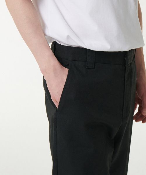 Shop Musinsa Standard Solid CP Wide Chino Pants [Black] MMDPC2Z09-BK