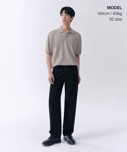 Order Musinsa Standard 直筒丹寧褲 [黑色] MMANP0Z05-BK