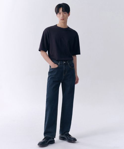 Musinsa Standard Straight Denim Pants [Dark Blue] MMANP0Z05-DU