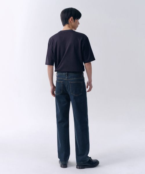 Shop MUSINSA STANDARD 直筒牛仔褲【深藍】 MMANP0Z05-DU