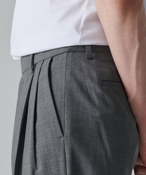 Purchase MUSINSA STANDARD 夏季羊毛宽松隐藏腰带西裤 [中灰色] MMCPL4Z21-MR