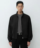 Buy MUSINSA STANDARD 仿麂皮哈灵顿夹克【黑色】 MMFLJ9B05-BK