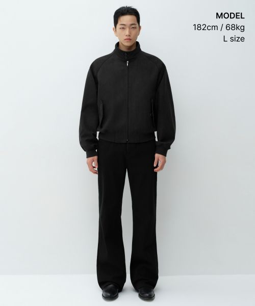 Order MUSINSA STANDARD 人造麂皮哈靈頓外套［黑色］ MMFLJ9B05-BK