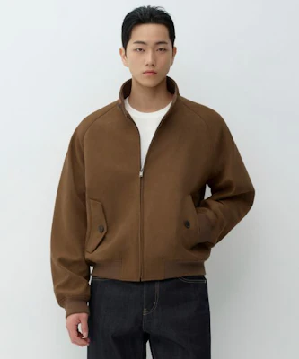 ムシンサスタンダード フェイクスエード ハリントンジャケット ライトブラウン MMFLJ9B05-LR Lookbook ムシンサスタンダード フェイクスエード ハリントンジャケット ライトブラウン MMFLJ9B05-LR