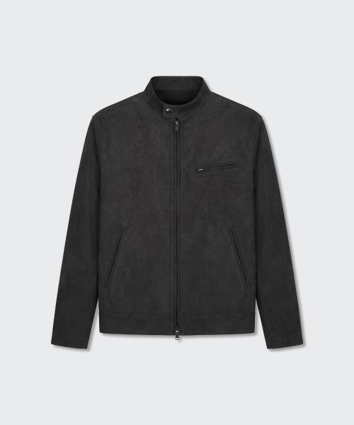 Shop MUSINSA STANDARD 人造麂皮赛车夹克 [深灰色] MMELJ2Z03-DG
