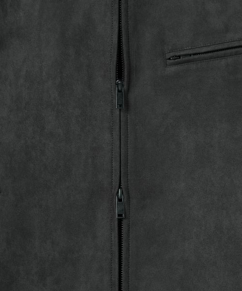 Sizing MUSINSA STANDARD 人造麂皮赛车夹克 [深灰色] MMELJ2Z03-DG