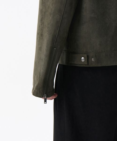 Sizing MUSINSA STANDARD 人造麂皮赛车夹克 [灰卡其色] MMELJ2Z03-UK