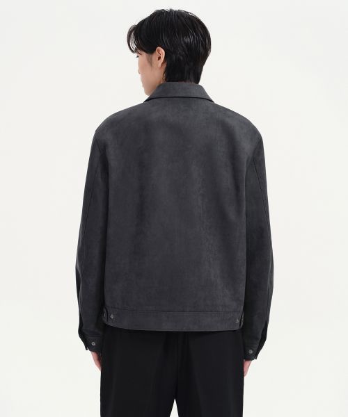 Lookbook MUSINSA STANDARD 仿麂皮工裝外套 [深灰色] MMELJ3Z06-DG