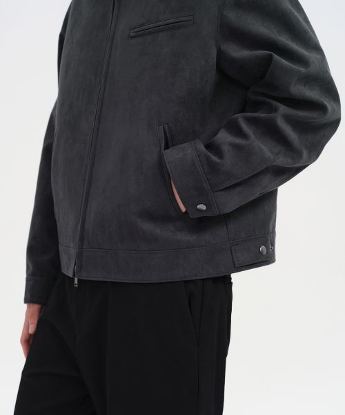 Details for MUSINSA STANDARD 仿麂皮工裝外套 [深灰色] MMELJ3Z06-DG