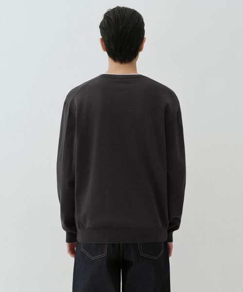 Lookbook MUSINSA STANDARD 可水洗 Supima 蘇比馬棉亨利領針織衫【深灰色】 MMFWL1C02-DG