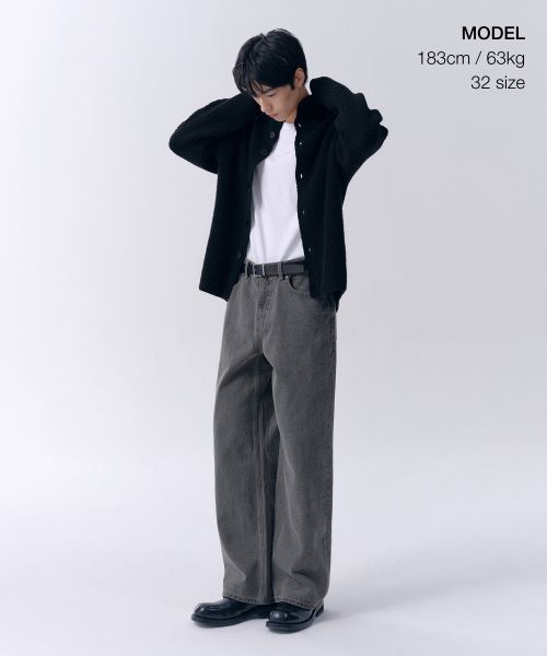 Order MUSINSA STANDARD 寬版牛仔褲【灰色】 MMJNP0Z06-GR