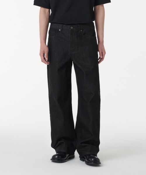 Musinsa Standard Wide Denim Pants [Low Black] MMJNP0Z06-AK