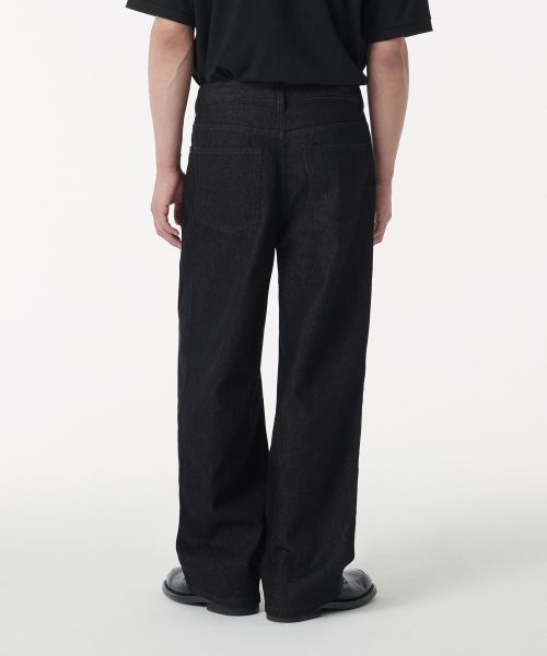 Lookbook MUSINSA STANDARD 寬版牛仔褲 [Low Black] MMJNP0Z06-AK
