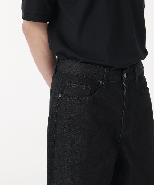 Purchase MUSINSA STANDARD 寬版牛仔褲 [Low Black] MMJNP0Z06-AK