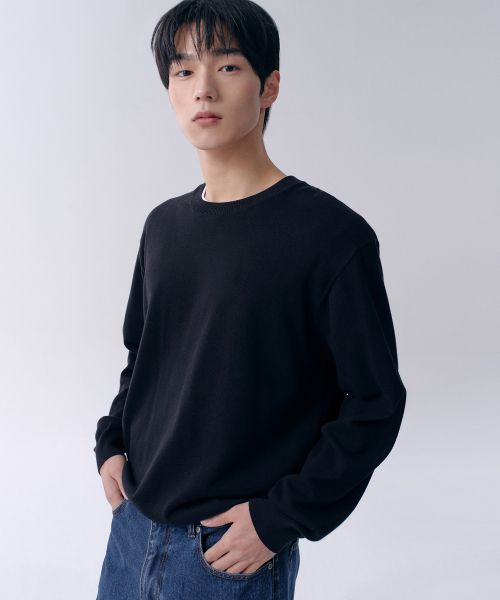 Lookbook MUSINSA STANDARD 寬版牛仔褲【中靛藍】 MMJNP0Z06-MI
