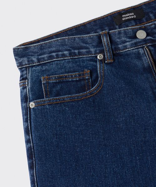 Details for MUSINSA STANDARD 寬版牛仔褲【中靛藍】 MMJNP0Z06-MI