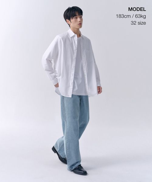 Order MUSINSA STANDARD 寬版牛仔褲 [天空藍] MMJNP0Z06-SB