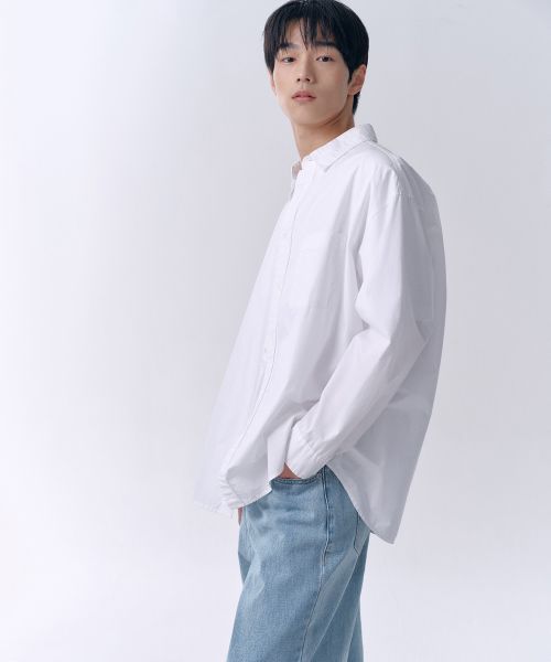 Lookbook MUSINSA STANDARD 寬版牛仔褲 [天空藍] MMJNP0Z06-SB