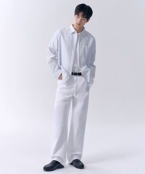 Musinsa Standard Wide Denim Pants [White] MMJNP0Z06-WH