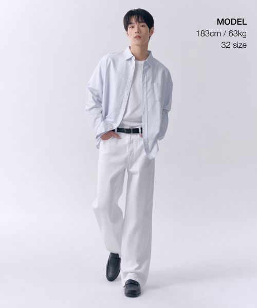 Order MUSINSA STANDARD 寬版牛仔褲（白色） MMJNP0Z06-WH