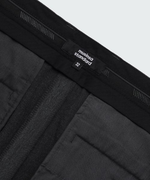 Sizing MUSINSA STANDARD 宽松隐藏腰带休闲裤 [炭灰色] MM0PL0Z04-CG