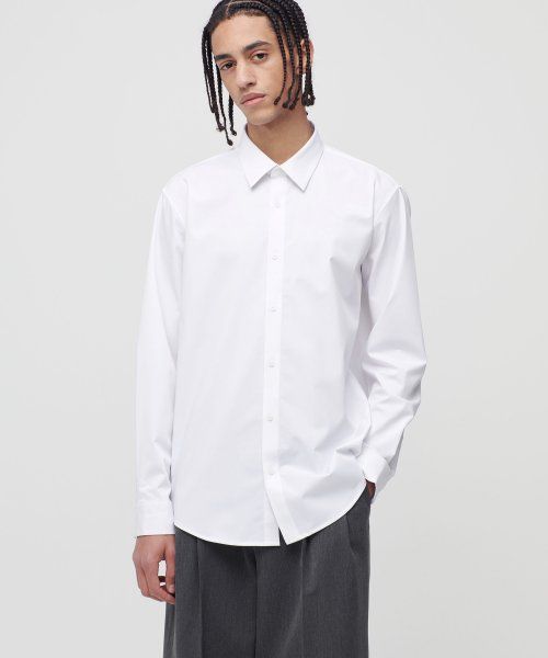 MUSINSA STANDARD Wrinkle-Free Dress Shirt [White] MMASL4Z01-WH