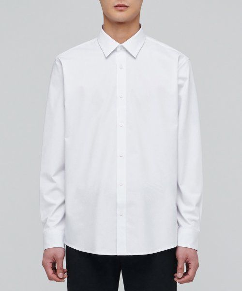 Order MUSINSA STANDARD Wrinkle-Free Dress Shirt [White] MMASL4Z01-WH