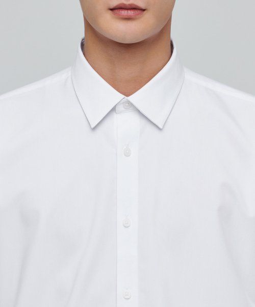 Shop MUSINSA STANDARD Wrinkle-Free Dress Shirt [White] MMASL4Z01-WH