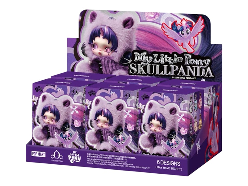 My Little Pony x Pop Mart Skullpanda Plush Doll Pendant Sealed Case (6 Blind Box)