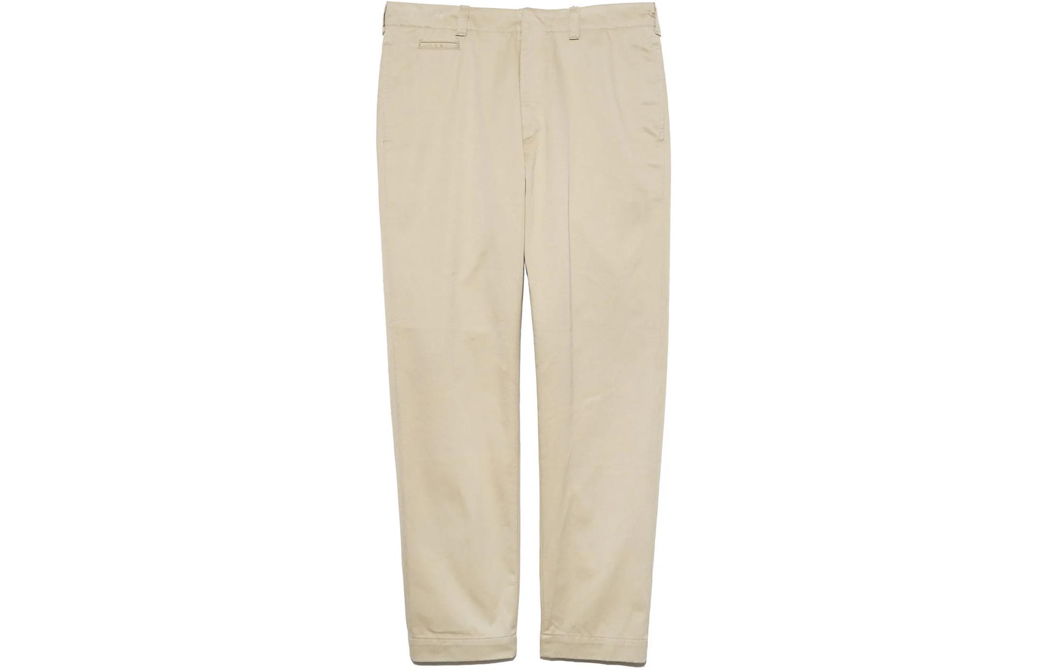 Nanamica  High-Waist Loose Fit Khaki Straight Pants. SUCS300E-KK