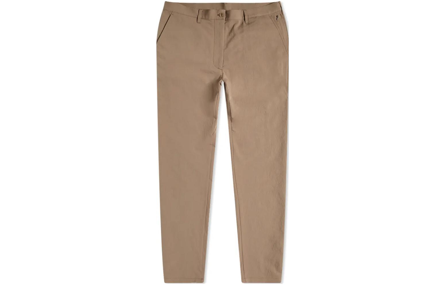 Nanamica  Khaki Straight-Leg Casual Pants with Pocket and Button Design SUCS311E-TU