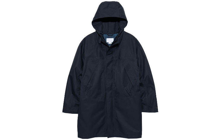 Nanamica  Navy Solid Casual Hooded Jacket with Large Pockets. SUBF350-N