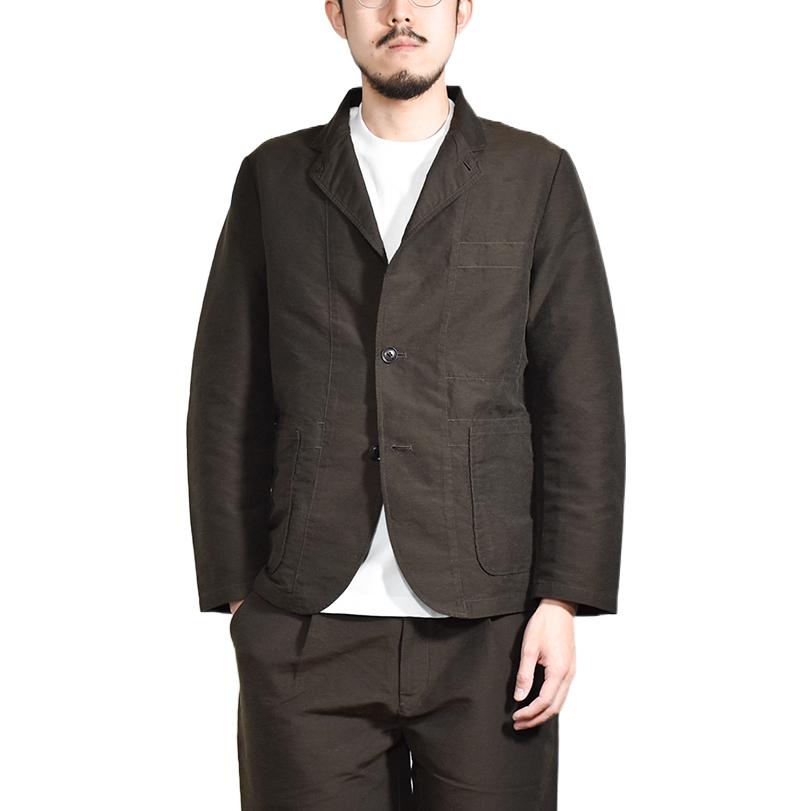 Lookbook Nanamica 單排扣棕色領口外套. SUAS055