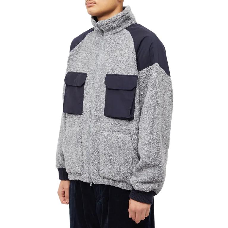 Shop Nanamica 立領長袖休閒外套 淺灰色 SUAF275E-HG