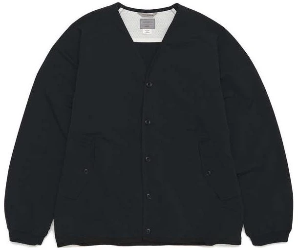 nanamica-black-solid-v-neck-single-breasted-long-sleeve-jacket-suhs-328-u-blk