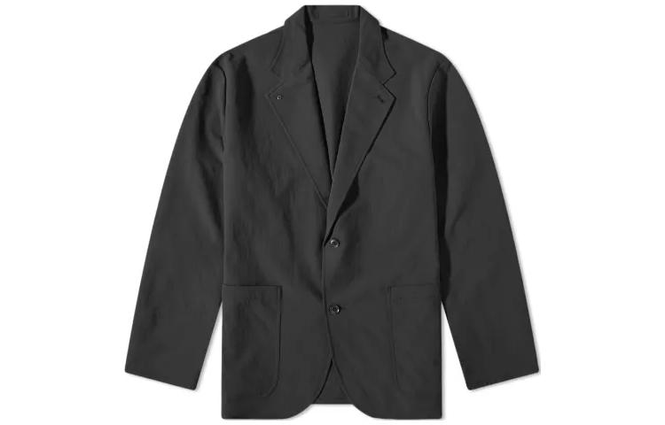 Nanamica Black V-Neck Single-Breasted Loose-Fit Jacket SUAS310E-K