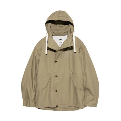 Nanamica Casual Solid Color Hooded Long Sleeve Jacket Unisex Khaki SUAF370-KK