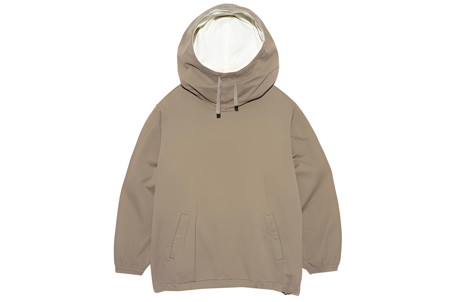 Nanamica Cotton Wool Twill Hooded Pullover Hoodie  Khaki Casual Sweatshirt. SUHF369-KB