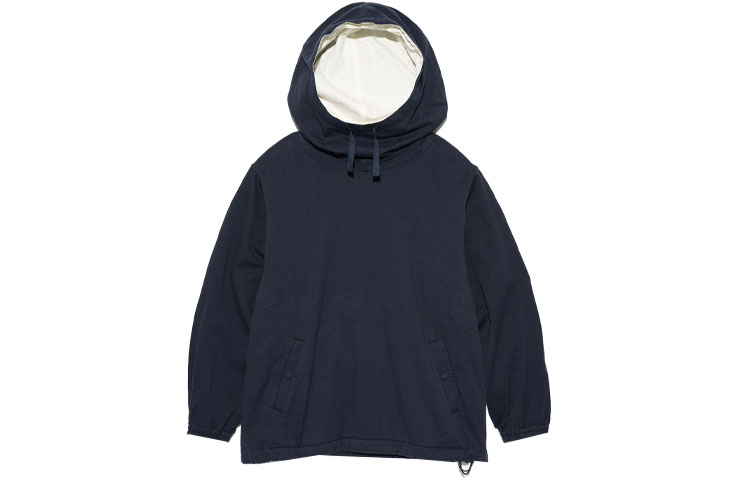 nanamica Cotton Wool Twill Hooded Pullover Parka Navy Casual Hoodie SUHF369-N
