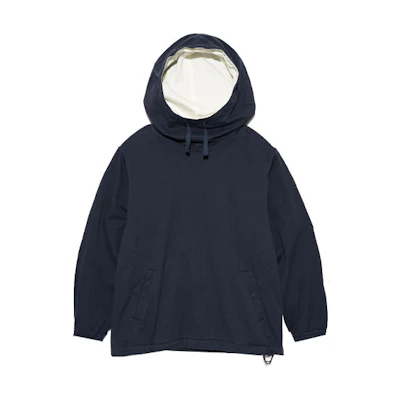 nanamica Cotton Wool Twill Hooded Pullover Parka Navy Casual Hoodie SUHF369-N