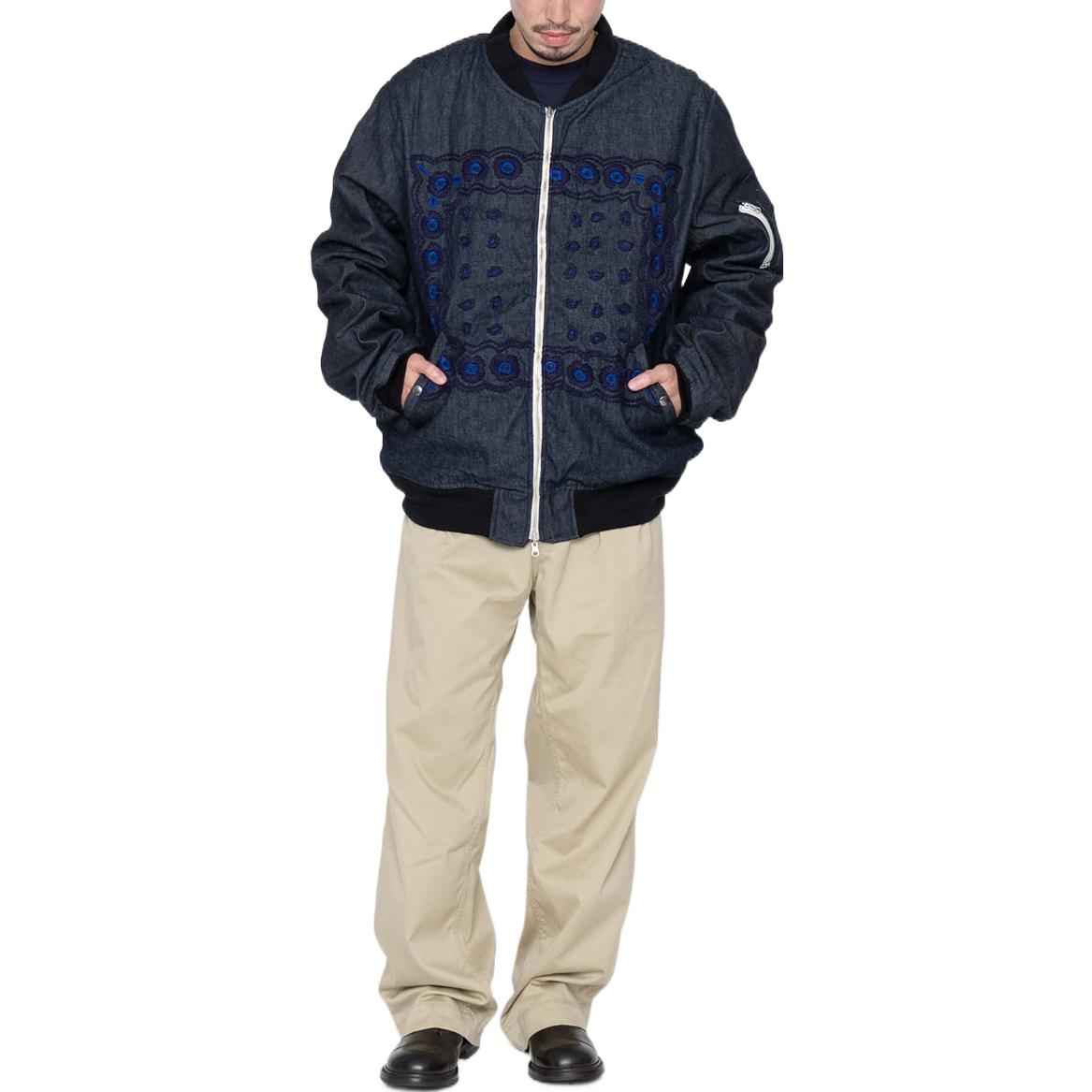 Lookbook Nanamica 刺繡拼色拉鍊外套 男女款 OBAF202