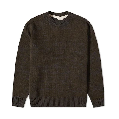 Nanamica FW22 Solid Oversized Crewneck Sweater Brown SUJF277E-KK
