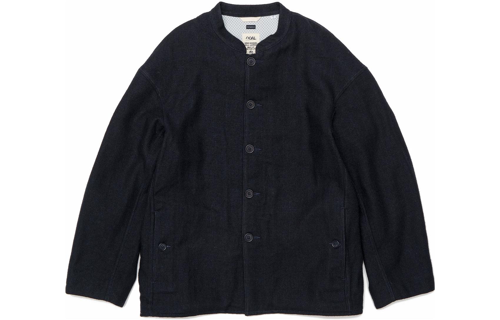 Nanamica FW22 Black Unisex Solid V-Neck Single-Breasted Jacket SUAF262