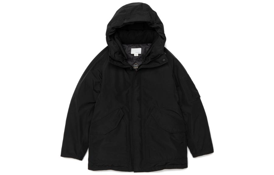 Shop Nanamica FW22 GORE-TEX防风连帽羽绒大衣夹克 SUBF276