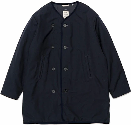 Nanamica FW22 Solid V-Neck Double-Breasted Jacket Black SUBF271 Buy Nanamica FW22 Solid V-Neck Double-Breasted Jacket Black SUBF271