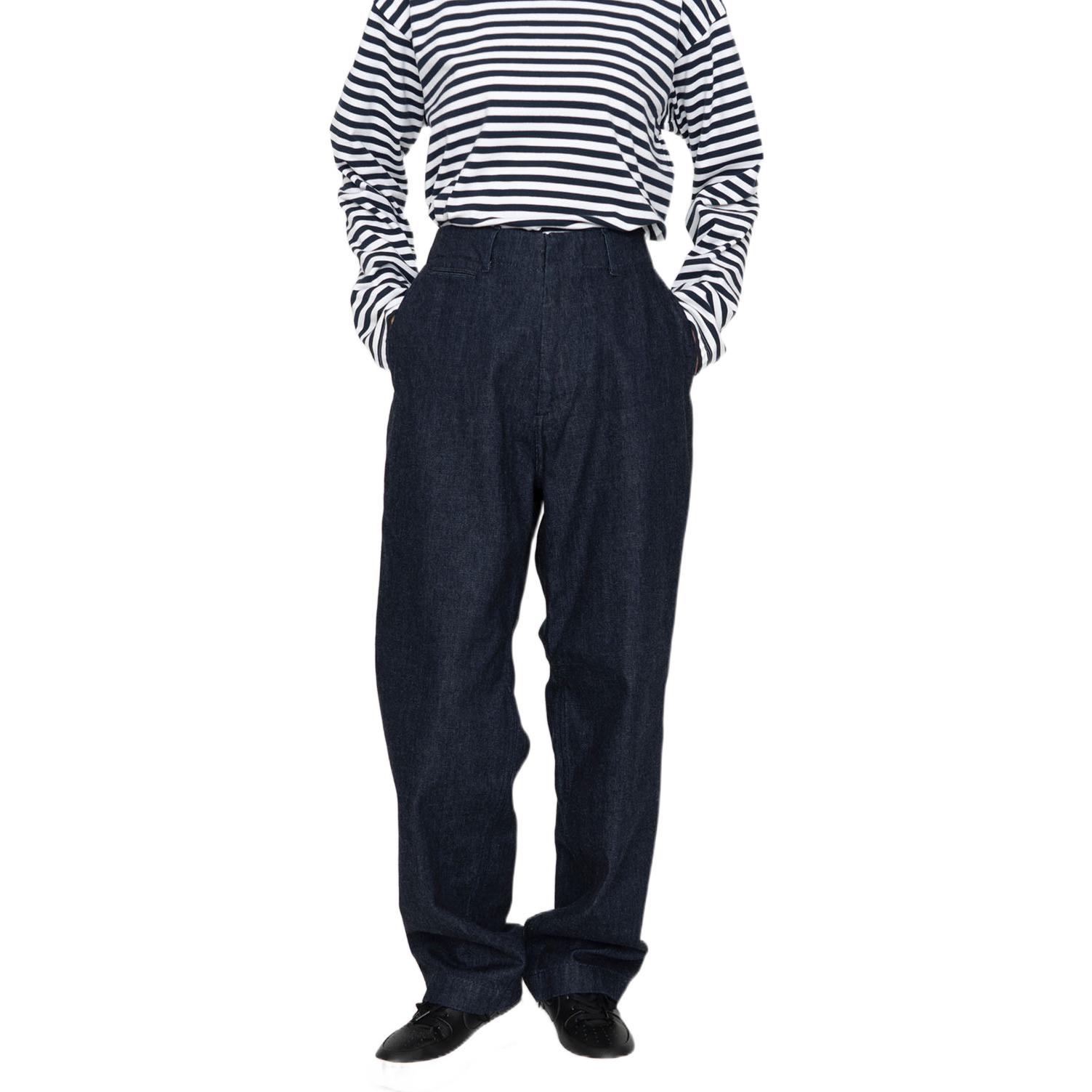 Shop nanamica FW22 男女寬鬆版型寬褲休閒純色長褲 SUCF256